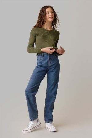 Hello Franki Lace Up Sweater for girls