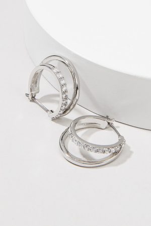 Amerie CZ Metal Double Hoops