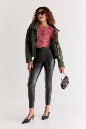 yummi by francesca's Long Sleeve Postcard Print Bodysuit