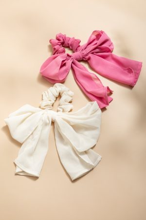 Trisha Bow Scrunchie Set