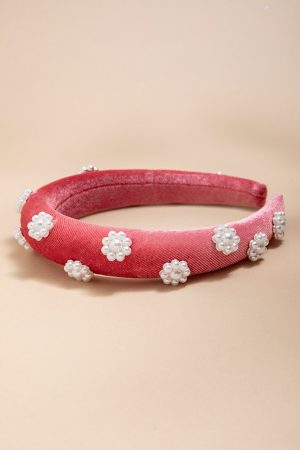 Mary Pearl Flower Headband