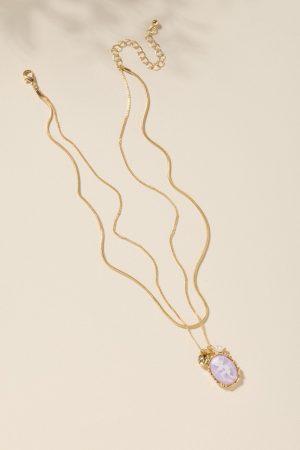 Eva Layered Cameo Pendant Necklace