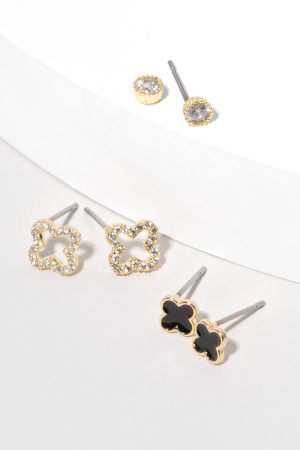 Carly Crystal Clover Earrings