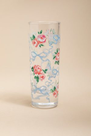 Blue Bow Bouquet Tall Shot Glass