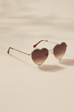 Angel Heart Shaped Metal Sunglasses