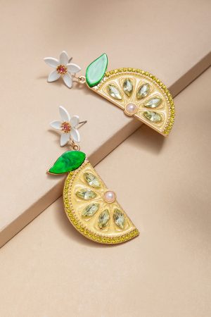 Shelley Glass Lemon Drop Earrings