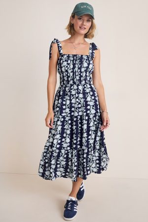 Tara Tiered Floral Midi Dress