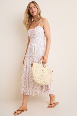 Ruby Tiered Floral Midi Dress