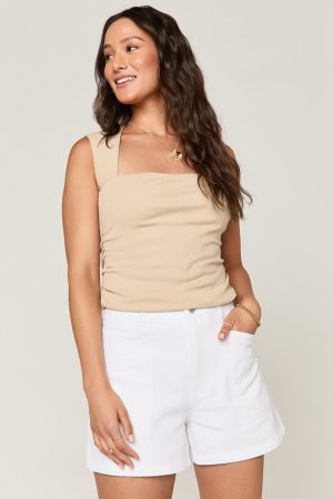 Sandra White Denim Shorts