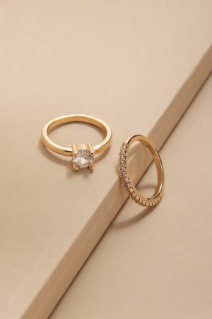 Elizabeth Crystal Ring Set