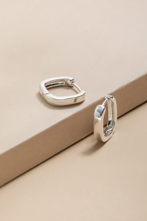 Linda Rounded Square Hoop Earrings
