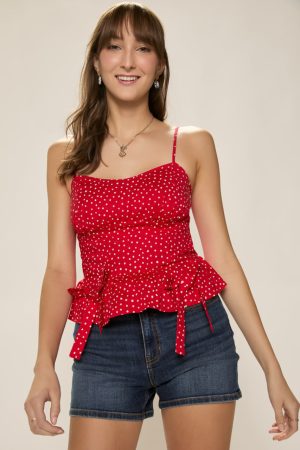 Beverly Polka Dot Sleeveless Top