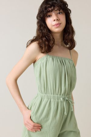 Hello Franki Sleeveless Gauze Romper for girls