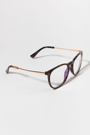Kelsey Tortoise Round Blue Light Glasses