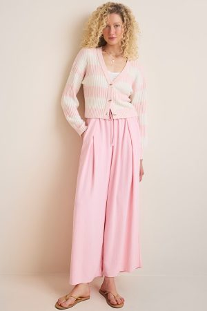 Amy Textured Wide Leg Pants