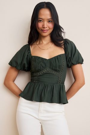 Alice Lace Trim Blouse