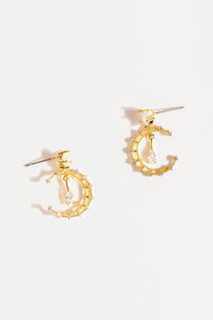 Ryan Pave Moon Charm Earrings