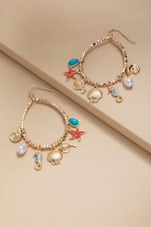 Betty Beach Charm Drop Earrings