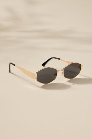 Trina Hexagon Metal Frame Sunglasses
