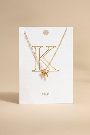 Golden Initial Charm Dual Pendant Necklace