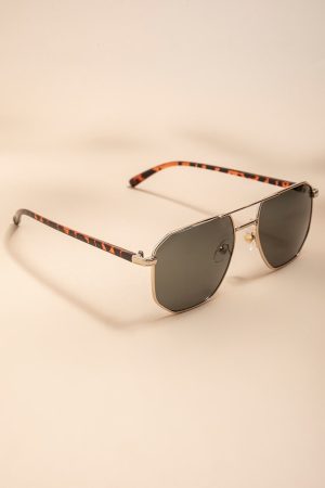 Cate Angular Aviator Sunglasses