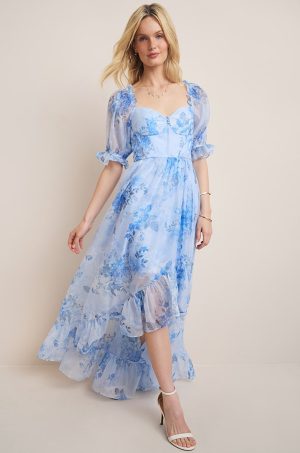 Angie Corset Floral Maxi Dress