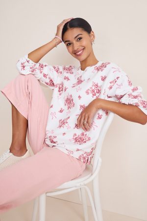 Lisa Long Sleeve Floral Sweatshirt