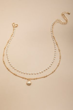 Joan Shell Charm Choker Necklace