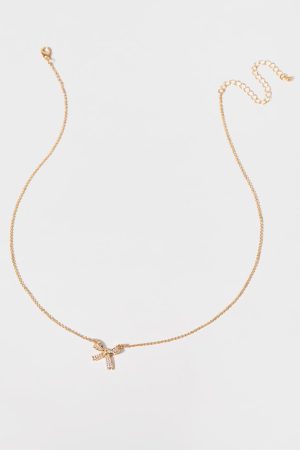Noelle Bow Short Pendant Necklace