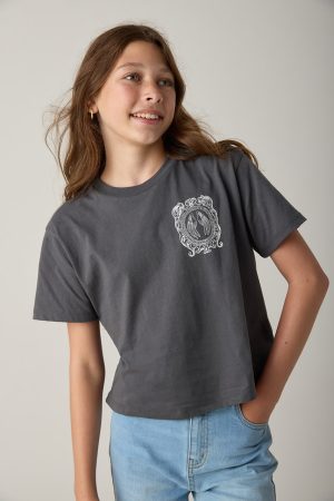 Hello Franki Angel Wing Chest Hit Crop T for Girls