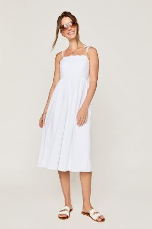 Gina Embroidered Midi Dress