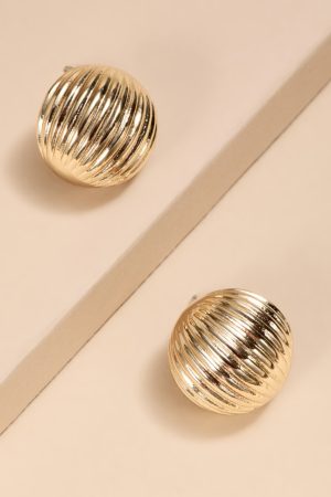 Leslie Textured Ball Stud Earrings