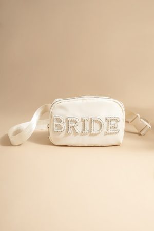 Bride Pearl Embellished Fanny Pack