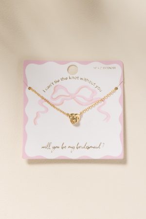 Stephanie Tie Knit Pendant Necklace