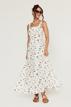 Holly Beach Print Maxi Dress