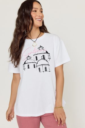 Santorini Embroidered Tee