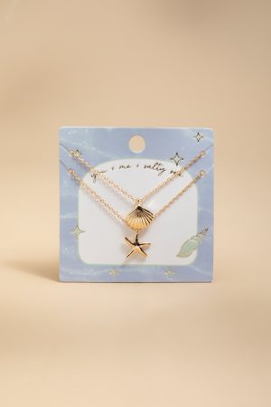 You Me Salty Sea Bestie Necklace Set