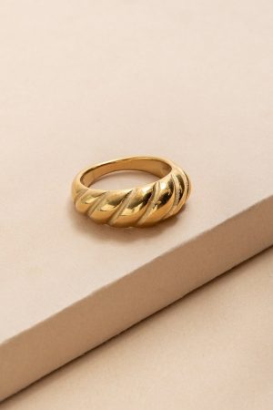 Sophie Stainless Steel Croissant Ring