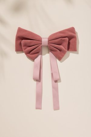 Dona Velvet Double Bow Hair Barrette