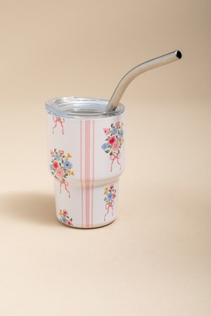 Floral Striped 2oz Tiny Tumbler