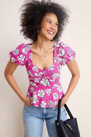 Lisa Floral Puff Sleeve Blouse