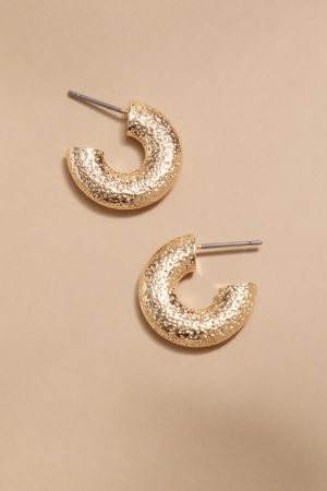 Emily Textured Bold Hoop Earrings