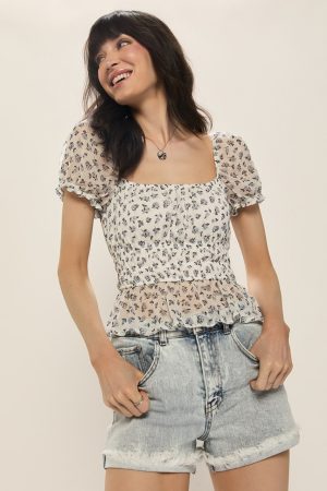 Marcia Distressed Denim Shorts