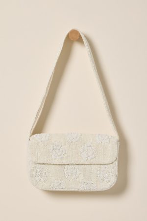 Emily Rosette Beaded Shoulder Bag