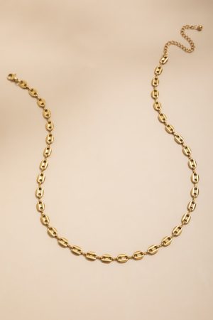 Annie Stainless Steel Pop Tab Chain Necklace