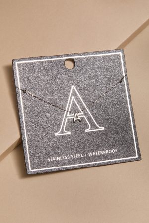 A Stainless Steel Mini Initial Necklace