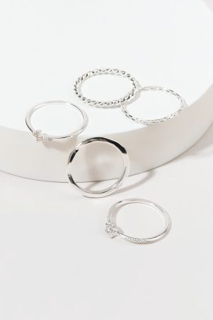 Estella Silver Ring Five Pack