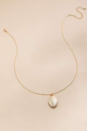 Aurora Oval Locket Pendant Necklace