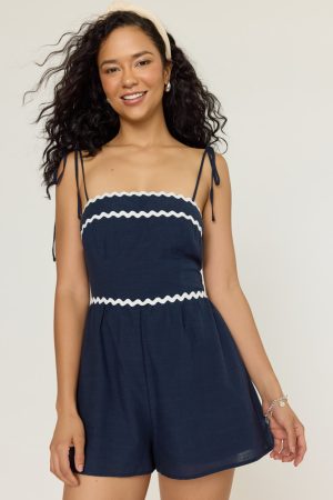 Maya Ric Rac Trim Romper