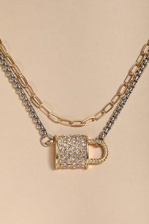 Angela Padlock Pendant Necklace